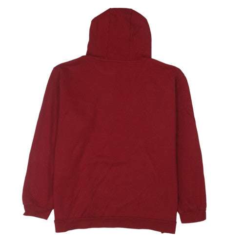 Adidas Men's Red 2XL Pullover Hoodie with Logo and Pocket
