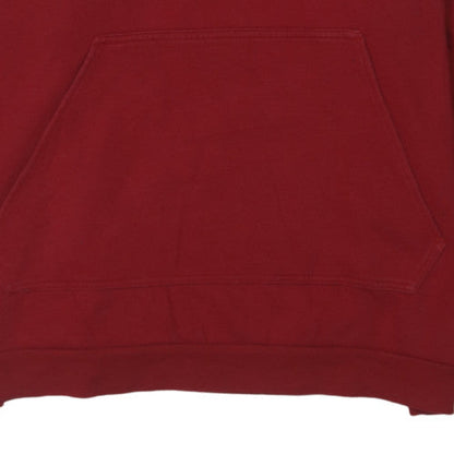 Adidas Men's Red 2XL Pullover Hoodie with Logo and Pocket
