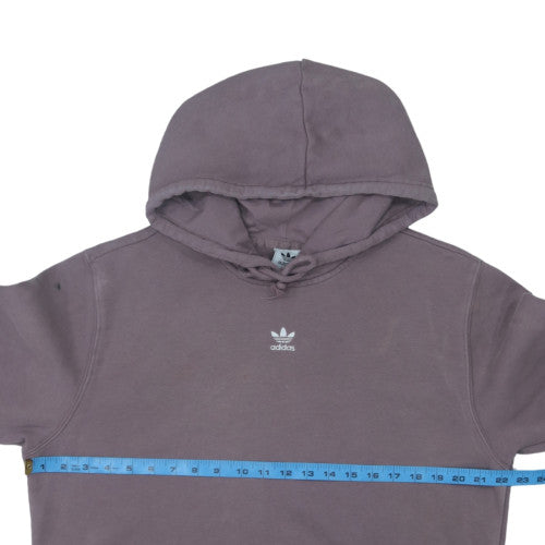 Adidas Womens Purple Pullover Hoodie Size 16 Relaxed Fit Logo Cotton