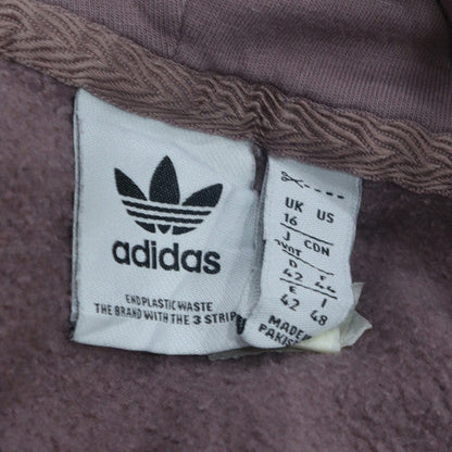 Adidas Womens Purple Pullover Hoodie Size 16 Relaxed Fit Logo Cotton