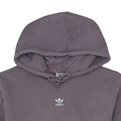 Adidas Womens Purple Pullover Hoodie Size 16 Relaxed Fit Logo Cotton