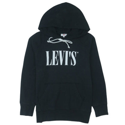 Levi's Womens Black XS Pullover Hoodie with Logo Print
