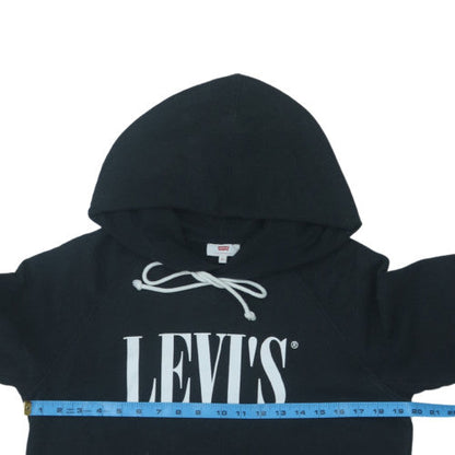 Levi's Womens Black XS Pullover Hoodie with Logo Print