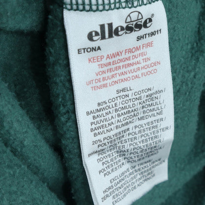 Ellesse Men’s Green Collared Henley Sweatshirt 2XL Regular Fit