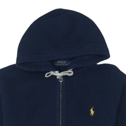 Ralph Lauren Men's Blue Full Zip Hoodie Small Logo Fleece Sweatshirt