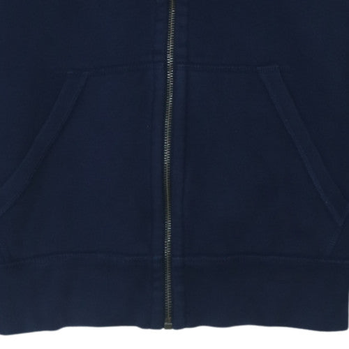 Ralph Lauren Men's Blue Full Zip Hoodie Small Logo Fleece Sweatshirt