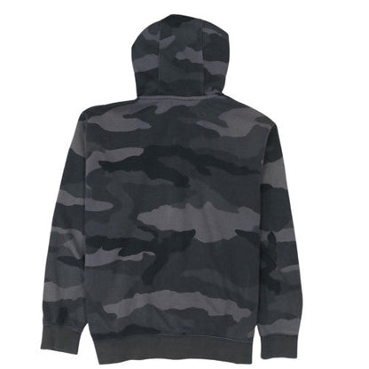 Nike Men Grey Camouflage Full Zip Hoodie Size L Fleece Regular Fit