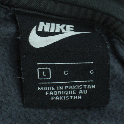 Nike Men Grey Camouflage Full Zip Hoodie Size L Fleece Regular Fit