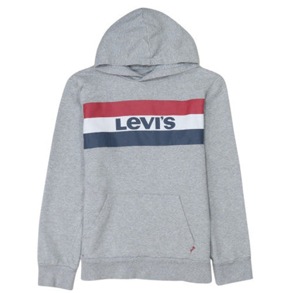 Levi's Boys Grey XL Pullover Hoodie 100% Cotton Logo Print