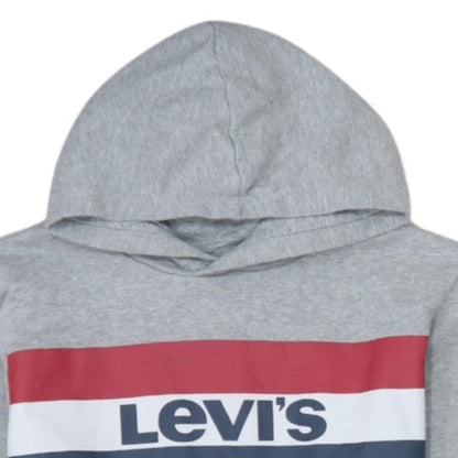 Levi's Boys Grey XL Pullover Hoodie 100% Cotton Logo Print