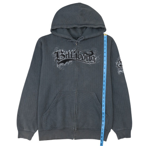 Billabong Men’s Grey Full Zip Hoodie XL Regular Fit Graphic