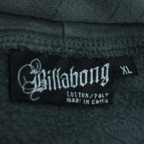 Billabong Men’s Grey Full Zip Hoodie XL Regular Fit Graphic