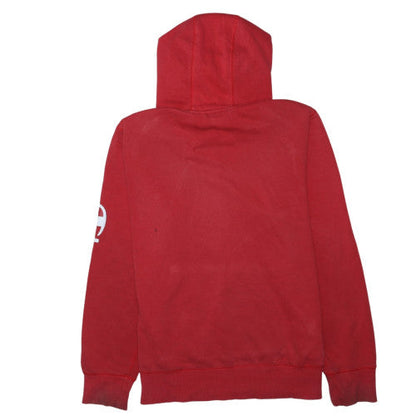 Champion Men's Red XL Pullover Hoodie with Logo Sleeve & Kangaroo Pocket