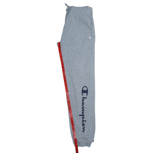 Champion Men's Grey L Sweatpants Jersey Tapered Fit Logo