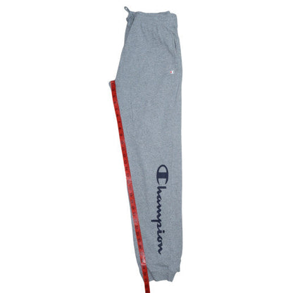 Champion Men's Grey L Sweatpants Jersey Tapered Fit Logo
