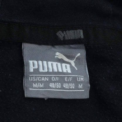 Puma Mens Black Pullover Hoodie M Sports Logo Fleece Sweatshirt