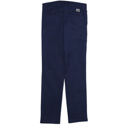 Carhartt Men's Blue Chino Trousers 30x32 Slim Fit Cotton Blend
