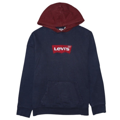Levi's Men Blue 2XL Pullover Hoodie with Logo Graphic