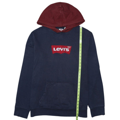 Levi's Men Blue 2XL Pullover Hoodie with Logo Graphic