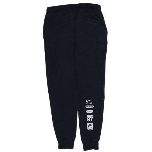 Nike Men's Black Air Logo Joggers Size S Regular Fit Fleece