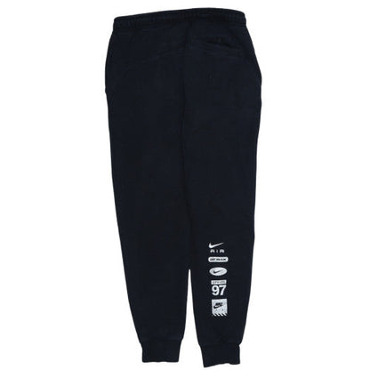 Nike Men's Black Air Logo Joggers Size S Regular Fit Fleece