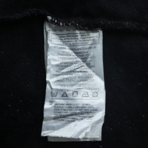 Adidas Mens Black & White Full Zip Hoodie Size L Hooded Sweatshirt