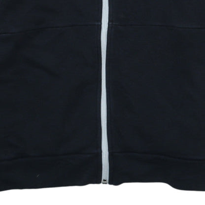 Adidas Mens Black & White Full Zip Hoodie Size L Hooded Sweatshirt
