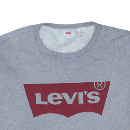 Levi's Men's Grey XL Crew Neck Pullover Graphic Sweatshirt