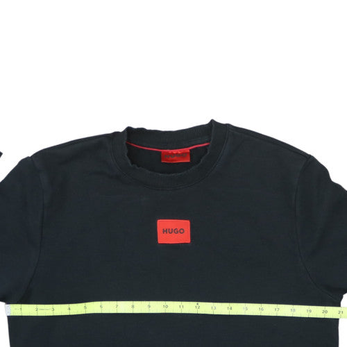 Hugo Boss Men's Black Crew Neck Logo Sweatshirt Size M