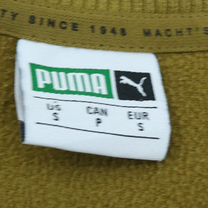 Puma Men's Yellow Fleece Crew Neck Pullover Sweatshirt Size S