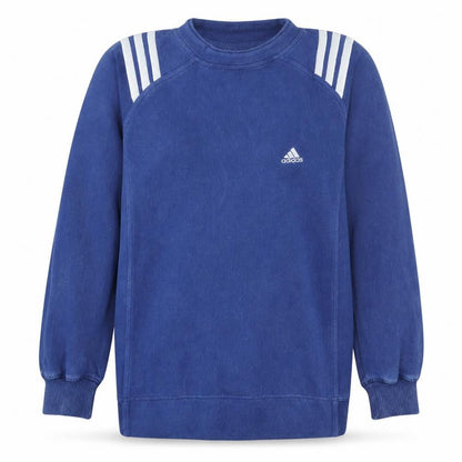 Adidas Womens Blue Crew Neck Pullover Sweatshirt Size 10