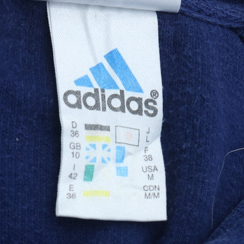 Adidas Womens Blue Crew Neck Pullover Sweatshirt Size 10