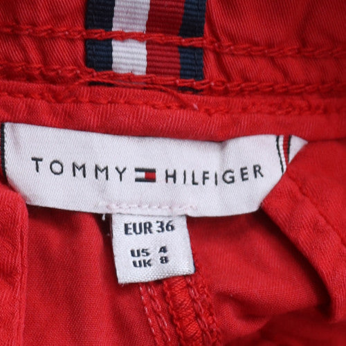 Tommy Hilfiger Women Red Cotton Short Skirt Size 8