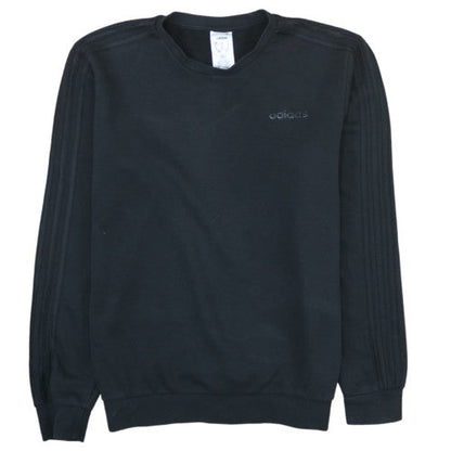 Adidas Mens Black M Crew Neck Pullover Sweatshirt Classic Style