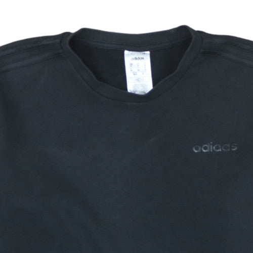 Adidas Mens Black M Crew Neck Pullover Sweatshirt Classic Style