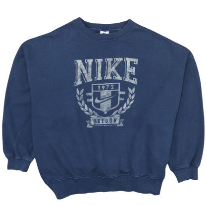 Nike Men’s Blue Crew Neck Graphic Sweatshirt S Pullover Fleece
