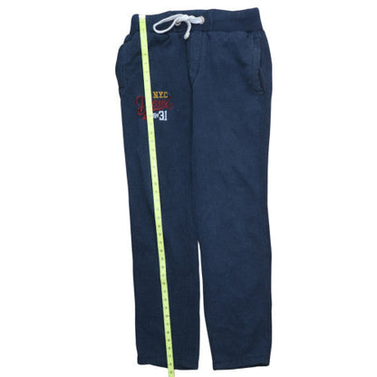 Diesel Men's Blue Sweatpants L Regular Fit Embroidered Logo