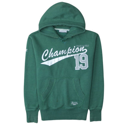 Champion Men's Green Pullover Hoodie M Fleece Graphic Sportswear