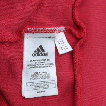 Adidas Womens Red Full Zip Hoodie Size 16 Hooded Sweatshirt