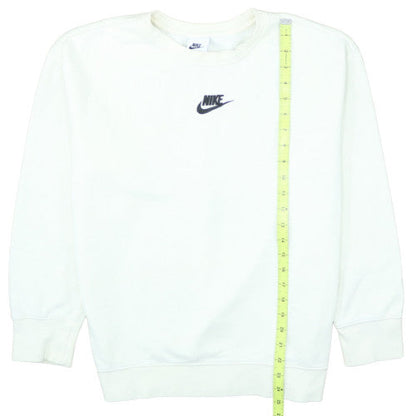 Nike Boys White XL Pullover Fleece Sweatshirt with Logo Crew Neck