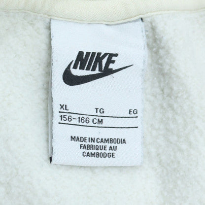 Nike Boys White XL Pullover Fleece Sweatshirt with Logo Crew Neck