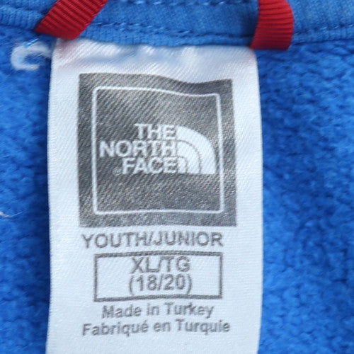 The North Face Boys Blue Cotton Crew Neck Pullover Sweatshirt XL 18/20