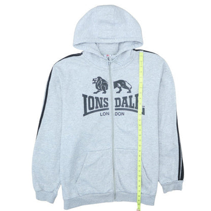 Lonsdale Men's Grey Full Zip Hoodie 2XL Sports Fleece