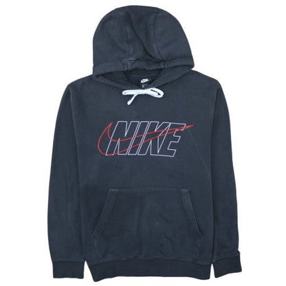 Nike Men’s Black Fleece Pullover Hoodie M Sports Logo Regular Fit