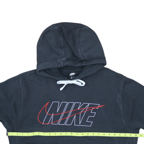 Nike Men’s Black Fleece Pullover Hoodie M Sports Logo Regular Fit