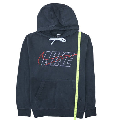 Nike Men’s Black Fleece Pullover Hoodie M Sports Logo Regular Fit