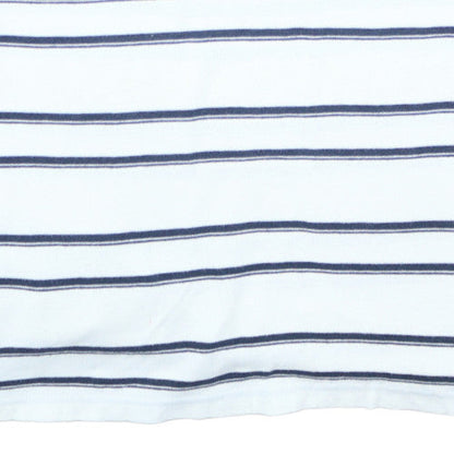 Tommy Hilfiger Men’s White Striped Polo Shirt XL Classic Fit
