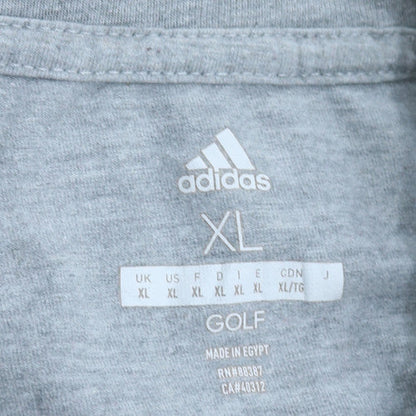Adidas Men's Grey XL Golf Crew Neck Short Sleeve T-Shirt
