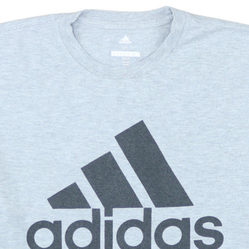 Adidas Men's Grey XL Golf Crew Neck Short Sleeve T-Shirt