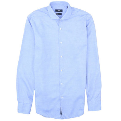 Hugo Boss Men's Blue Slim Fit Long Sleeve Button-Up Shirt Size 15.5